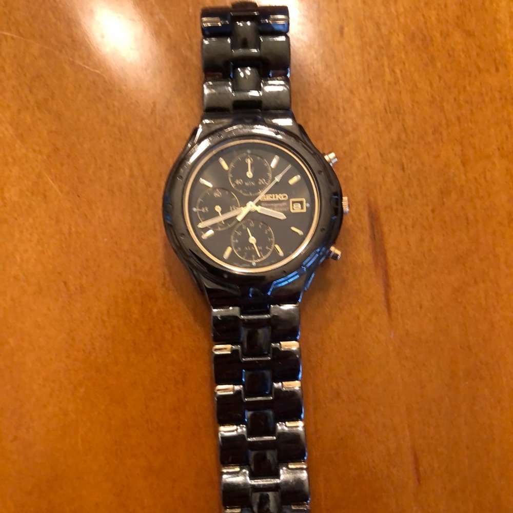 Seiko Black Mens Watch
